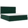 vidaXL Estructura de cama otomana colchones terciopelo verde oscuro