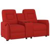 vidaXL Sill&oacute;n reclinable 2 plazas posavasos cuero sint&eacute;tico rojo tinto