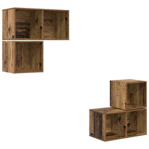 vidaXL Conjunto de mueble de TV 4 uds. Madera Vieja
