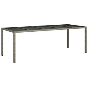 vidaXL Mesa de Jard&iacute;n Gris 250 x 100 x 75 cm rat&aacute;n sint&eacute;tico