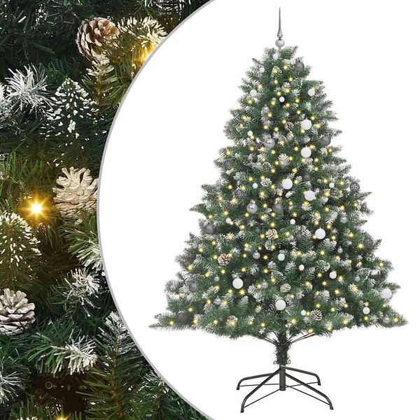 vidaXL &Aacute;rbol de Navidad artificial Verde 240 cm PVC, Pl&aacute;stico y Acero