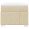 vidaXL Cama box spring con colch&oacute;n tela color crema 80x200 cm