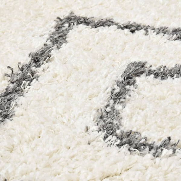 vidaXL Alfombra bereber peluda PP beige y gris 160x230 cm