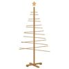 vidaXL Árbol de Navidad de madera con soporte Marrón 150 cm Bambú