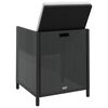 vidaXL Set comedor de jard&iacute;n 11 piezas y cojines rat&aacute;n sint&eacute;tico negro