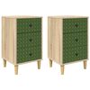 vidaXL Mesa de noche GELEEN 2 uds. Roble Sonoma 36 x 33 x 60 cm
