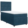 vidaXL Cama box spring con colch&oacute;n terciopelo azul 90x200 cm