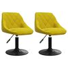 vidaXL Sillas de comedor giratorias 2 uds terciopelo amarillo mostaza