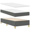 vidaXL Cama tipo Box Spring con colch&oacute;n Gris oscuro 80 x 200 cm tela