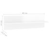 vidaXL Estante de pared 4 uds contrachapado blanco brillo 60x11,5x18cm