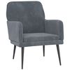 vidaXL Sill&oacute;n de terciopelo gris oscuro 62x79x79 cm