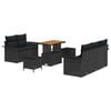 vidaXL Conjunto de sof&aacute;s de jard&iacute;n 8 uds. Negro rat&aacute;n sint&eacute;tico