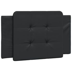 vidaXL Cabecero de cama acolchado Zadar cuero sint&eacute;tico negro 80 cm