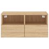 vidaXL Mueble de TV de pared madera ingenier&iacute;a roble Sonoma 60x30x30cm