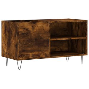 vidaXL Mueble de discos madera de ingenier&iacute;a roble ahumado 85x38x48 cm
