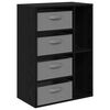 vidaXL Aparador Roble Negro 60 x 33,5 x 84 cm