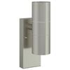vidaXL Luz de pared exterior Plateado 7 x 10 x 22 cm