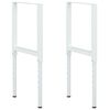 vidaXL Estructura de banco de trabajo 2 uds metal 55x(69-95,5)cm gris
