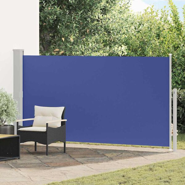 vidaXL Toldo lateral de jard&iacute;n o terraza azul 160x300 cm