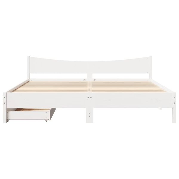 vidaXL Estructura de cama con cajones madera maciza de pino 200x200 cm
