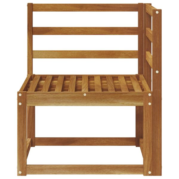 vidaXL Sof&aacute; de esquina para exteriores Madera de Acacia S&oacute;lida Natural