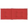 vidaXL Coj&iacute;n silla de jard&iacute;n respaldo alto 4 uds tela rojo 120x50x3 cm