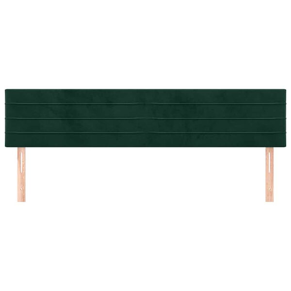 vidaXL Cabeceros 2 unidades de terciopelo verde oscuro 100x5x78/88 cm
