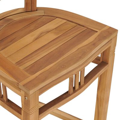 vidaXL Set mesa y sillas de bar de jardín 3 pzas madera maciza de teca