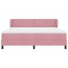 vidaXL Cama tipo Box Spring con colch&oacute;n Rosa 180 x 200 cm Terciopelo