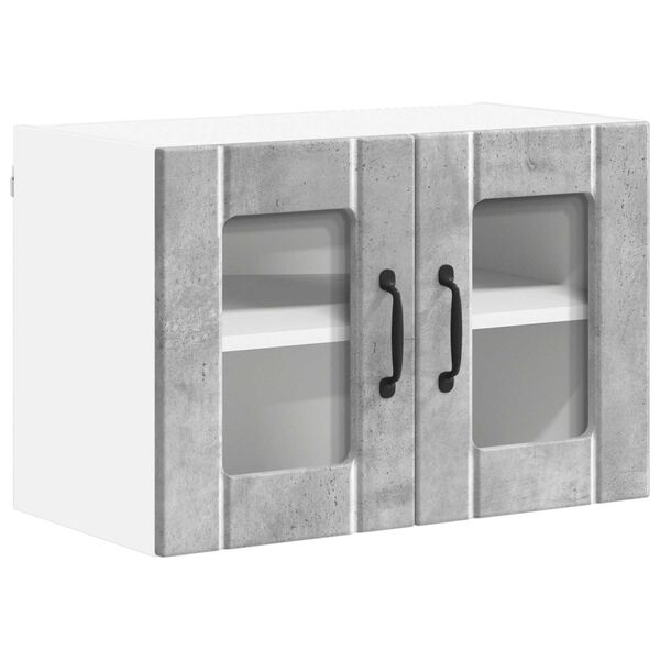 vidaXL Gabinete de cocina con estante Gris Concreto 60 x 31 x 40 cm