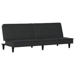 vidaXL Sof&aacute; cama de tela negro