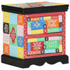 vidaXL Armario de Noche con caj&oacute;n Multicolor 40 x 35 x 45 cm