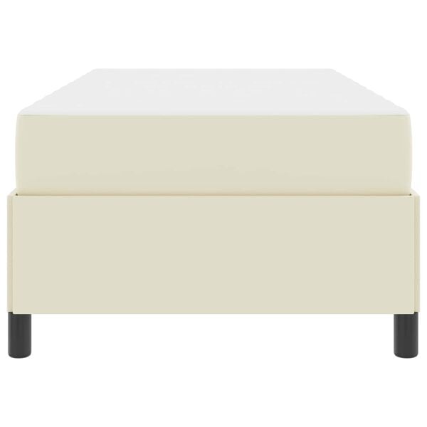 vidaXL Estructura de cama con colch&oacute;n con colch&oacute;n Crema 100 x 200 cm