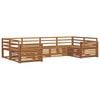 vidaXL Conjunto de sof&aacute;s de exterior 6 uds. Natural