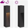 vidaXL Luz de Sendero LED Solar 2 pcs Negro Acero laminado en fr&iacute;o