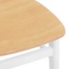 vidaXL Sillas de comedor 2 unidades madera maciza de caucho blanco