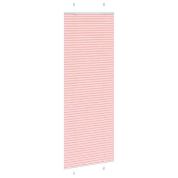 vidaXL Estor Plisado rosa 75x200 cm Tela Ancho 74,4 cm Poliéster