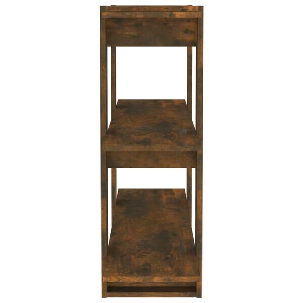vidaXL Estantería/divisor de espacios color roble ahumado 100x30x87 cm