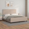 vidaXL Estructura de cama cabecero cuero sint&eacute;tico capuchino 180x200cm