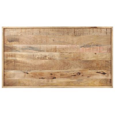 vidaXL Mesa de centro madera de mango rugosa 110x60x42 cm