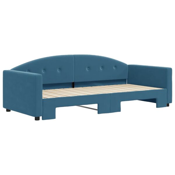 vidaXL Sof&aacute; cama nido terciopelo azul 90x200 cm