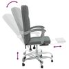 vidaXL Silla de oficina reclinable de tela gris oscuro