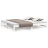 vidaXL Sof&aacute; cama extra&iacute;ble madera maciza de pino blanco 80x200 cm