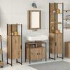 vidaXL Juego de muebles de ba&ntilde;o con estante 4 pcs Roble artisan