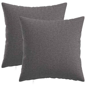 vidaXL Funda de almohada 2 uds. HEERLEN Gris Claro 50 x 50 cm Tela