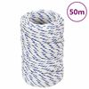 vidaXL Cuerda de barco polipropileno blanco 2 mm 50 m