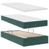 vidaXL Cama con almacenamiento Verde oscuro 200 x 200 cm Terciopelo