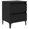 vidaXL Armario de Noche Roble Negro 40 x 35 x 50 cm