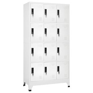 vidaXL Taquilla de acero blanco 90x45x180 cm