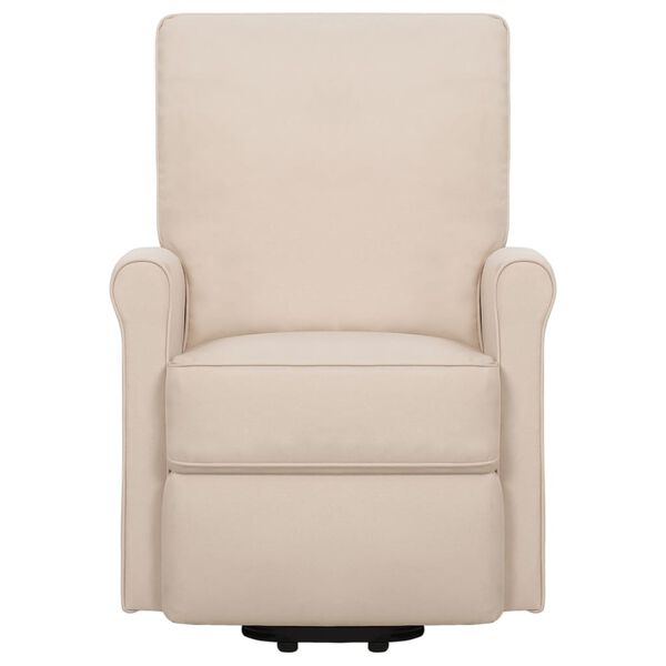 vidaXL Sill&oacute;n de masaje elevable tela color crema